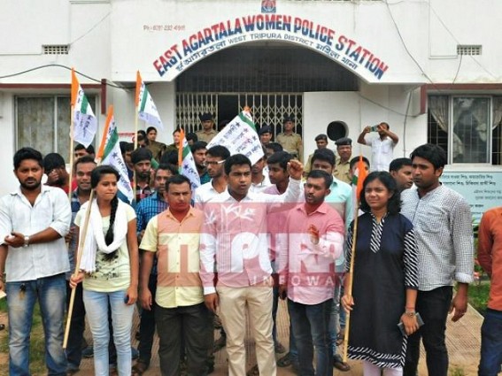7 years girl molested, TMCP held protest